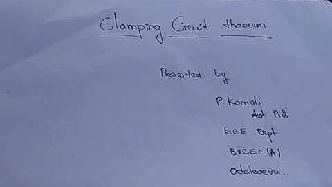 Clamping Circuit Theorem