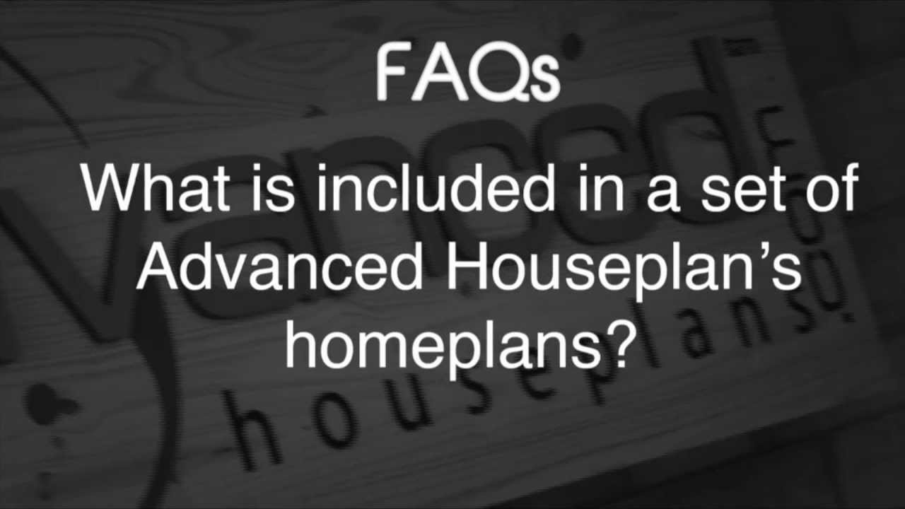 What's included with our plans? | FAQ 1 | Advanced House Plans - YouTube