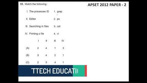 APSET 2012 || TSSET 2012 COMPUTER SCIENCE PREVIOUS YEAR 2012 PAPER-2 PART-2 SOLUTIONS