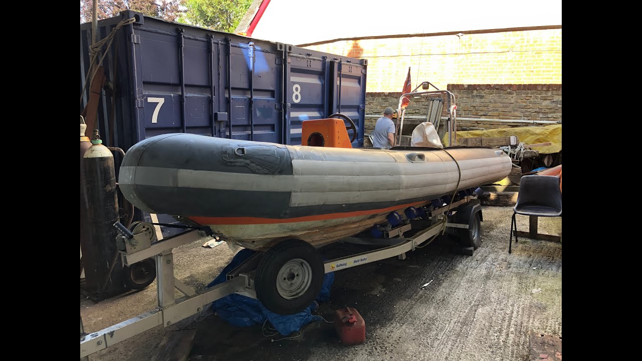 Part 1 Painting our 5.4m RIB with Polymarine Flexithane Hypalon Paint