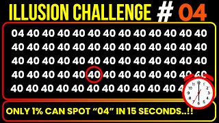 Only 5% Can Find 04 in 15 Seconds! - Illusion Challenge Level 4