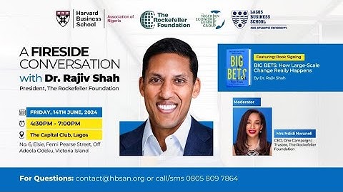 A Fireside Conversation With Dr. Rajiv Shah