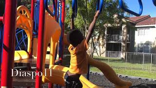 Kid Doing The Monkey Bar