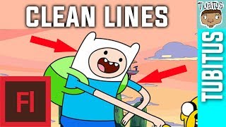 How to draw CLEAN LINES in Adobe Flash, drawing tutorial in Flash