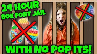 24 Hours In BOX FORT JAIL With No Pop Its Or Electronics!