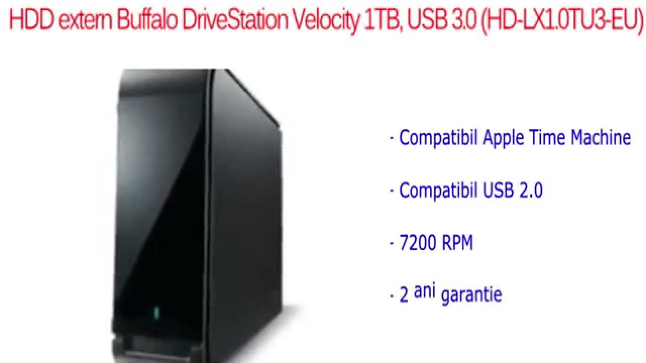 New HDD extern Buffalo DriveStation Velocity 1TB, USB 3 0 HD LX1 0TU3 EU