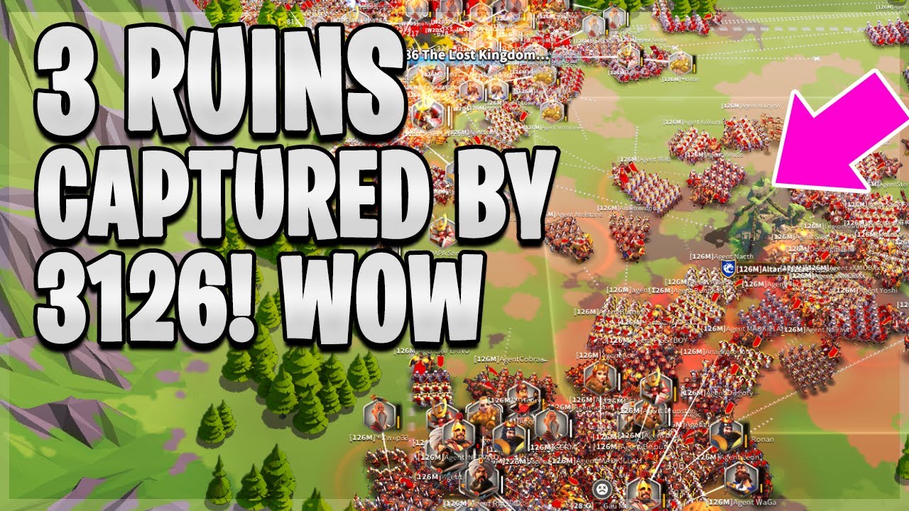 3126 Takes 3 Dark Ruins Insane 3 vs 1 KvK | Rise of Kingdoms - YouTube