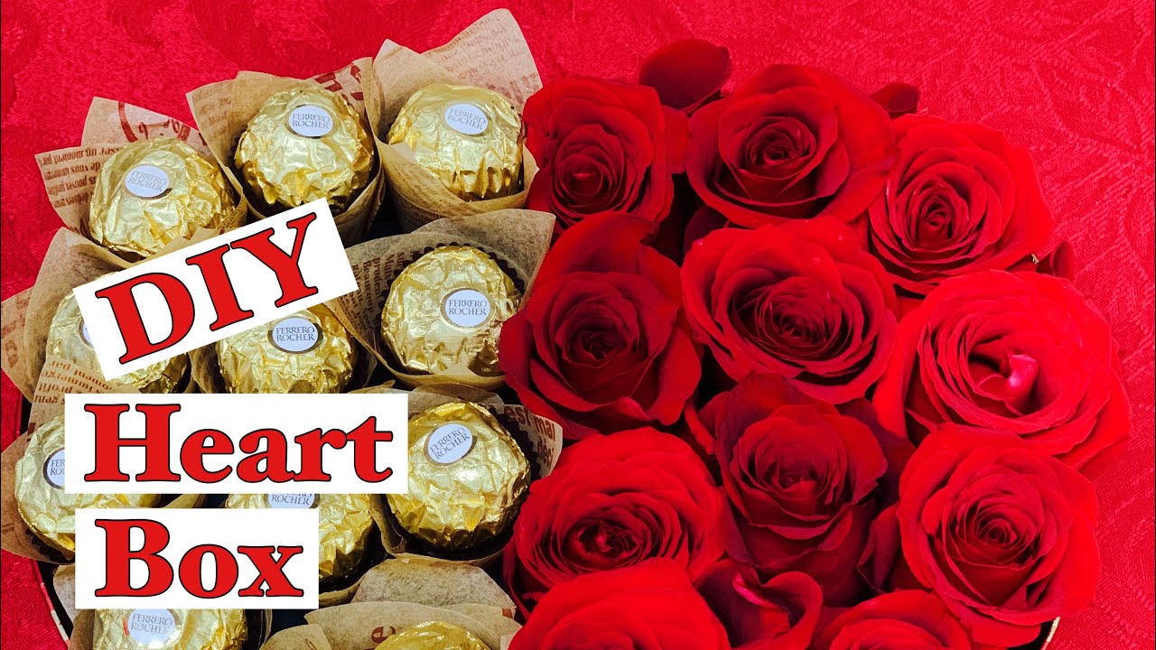 Flower and chocolate heart shaped box DIY perfect for any special  occasion!! 