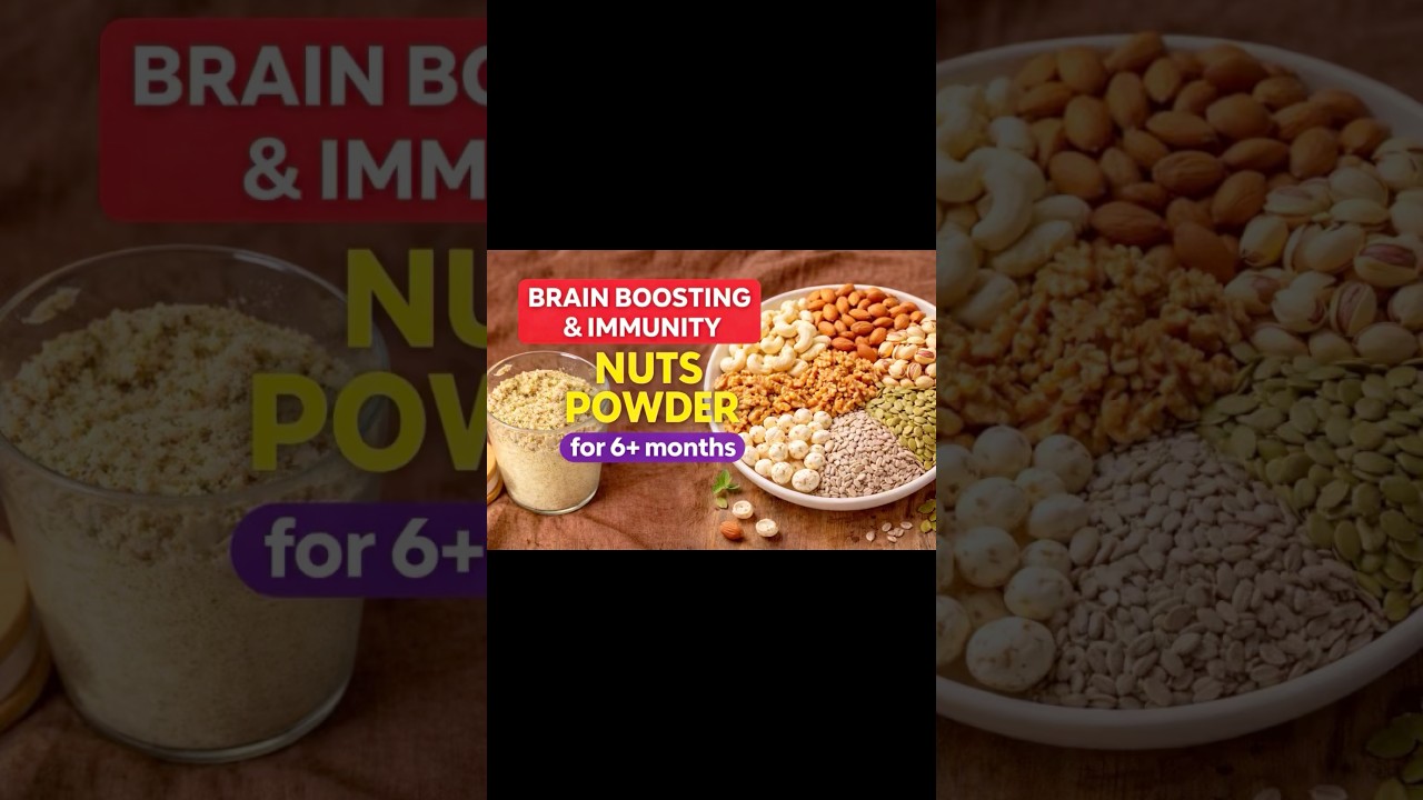 Homemade nuts powder for babies👶🧠✨ 