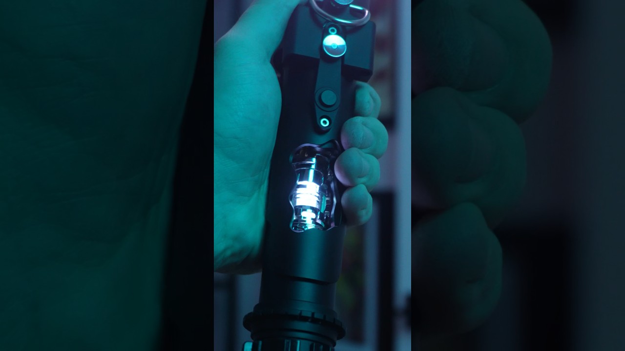 Upgrading my Tron cosplay with a@damiensaber lightsaber! - #shorts #damiensaber #tron #tronares
