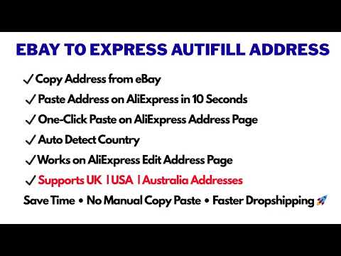 Ebay To AliExpress Autofill address video preview 2
