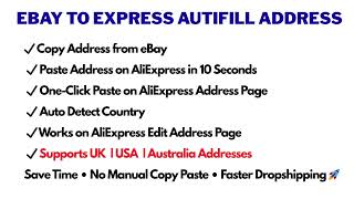 eBay to AliExpress Auto Address Paste Extension | Copy eBay Address to AliExpress in 10 Seconds screenshot 5