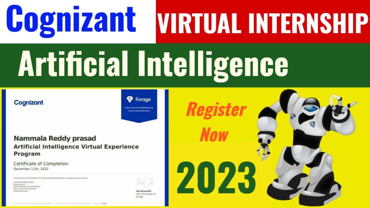 Cognizant Virtual Internship with certificate Artificial Intelligence