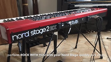 Nord Stage tutorial : how to perform ROCK WITH YOU (3 sounds in 1program)