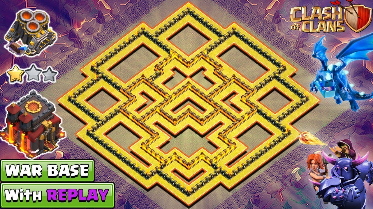 Th10 Anti Electro Dragon War Base 2020
