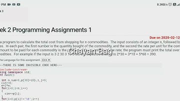 NPTEL | An Introduction To Programming Through C++ | Assignment 2 Programming 1 | 2020