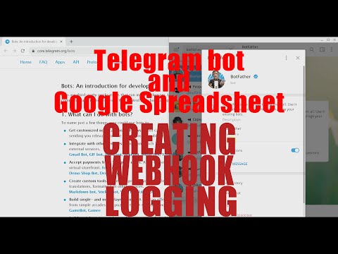 Telegram bot and Google Spreadsheet: creating, webhook, logging