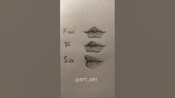 Lip tutorial ini three angles #tutorial #art #lips #howtodraw #sketch #shorts