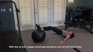 Eccentric focused stability ball hamstring curls Eccentric Focus Hamstring Curl On Stability Ball