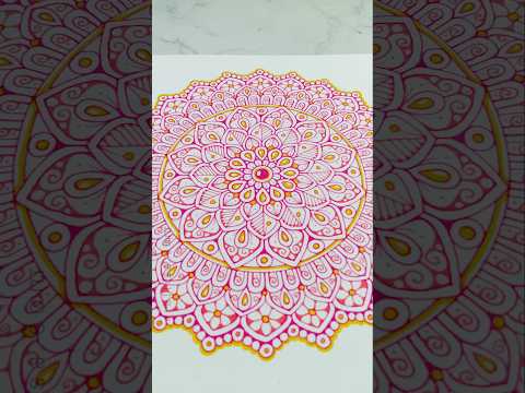 Mandala Art with colored pens #shorts #art #madhubani #drawing #doodle #pattern #etsy #patreon