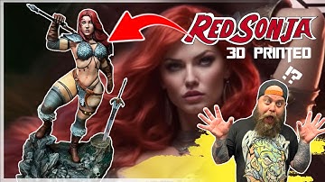 How To Paint 3D Prints in 17 mins - Red Sonja