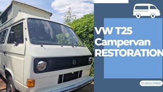 VW Camper T25 Full Restoration. How it's going so far #campervan #restoration #vw #vwcamper