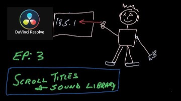 DaVinci Resolve 18.5.1 Ep 3 scroll titles and sound library