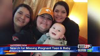 Search for missing pregnant teen and baby