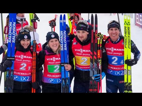 BIATHLON - Les Bleus confirment leur statut en survolant le relais mixte d'Oslo