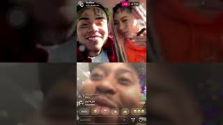 6ix9ine Live Instagram with TRIPPIE REDD EX GIRLFRIEND!