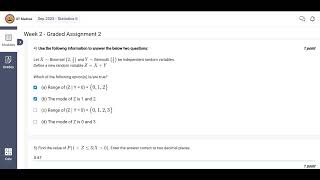 IIT MADRAS BS DEGREE | Statistics 2 Week 2 Graded Assignment Solutions | Sep 2025