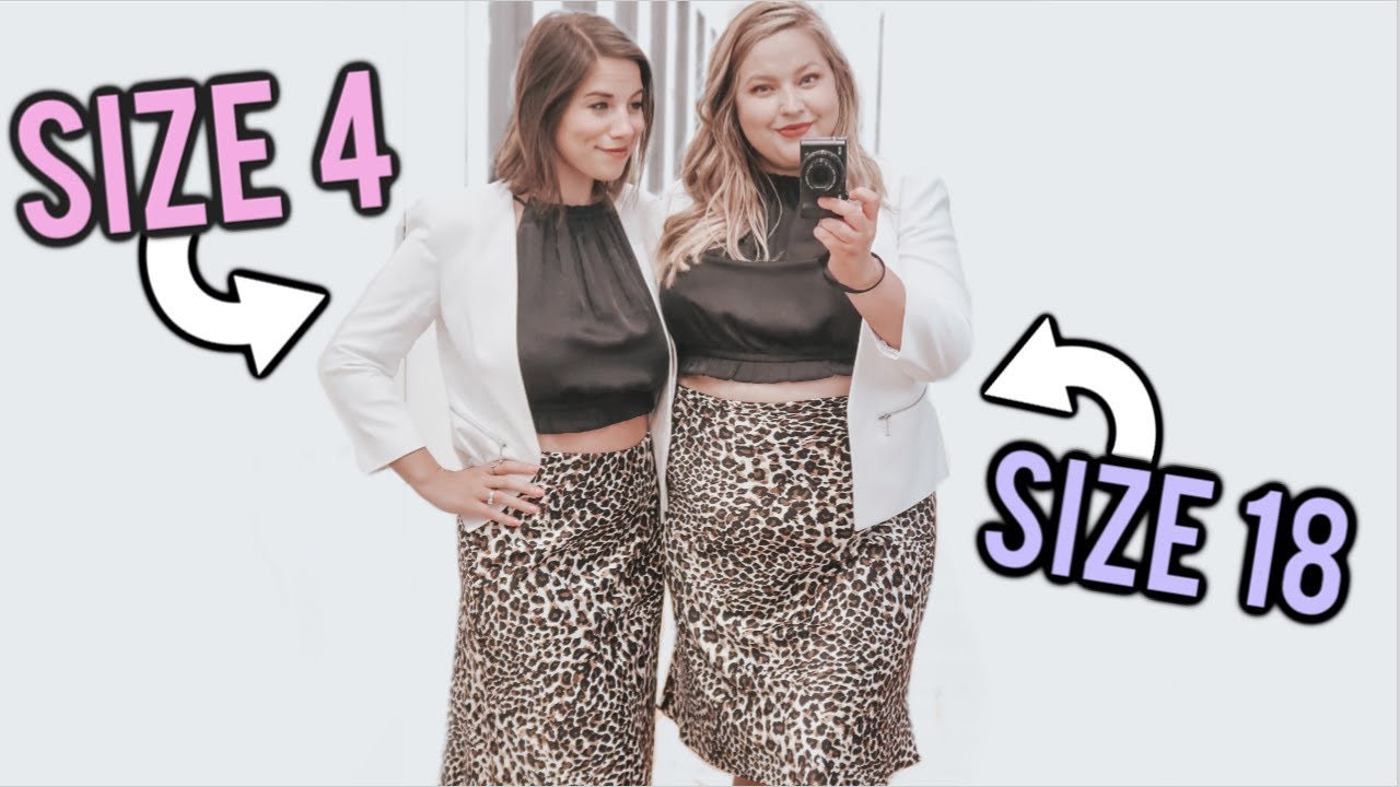 Size 4 & Size 18 Try On the Same Outfits! 