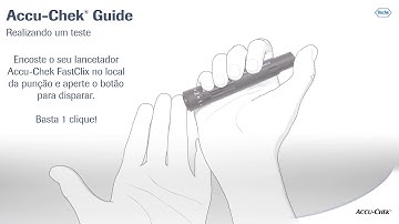 Realizando um teste com seu Accu-Chek Guide