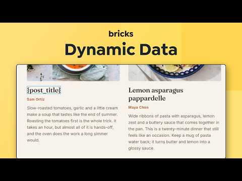 Dynamic Data in Bricks