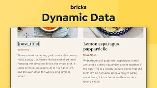 Dynamic Data in Bricks