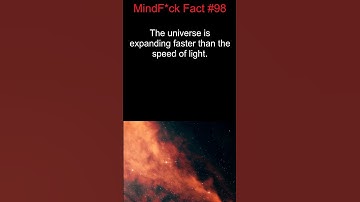 The universe is expanding faster than the speed of light.