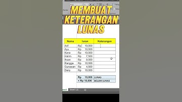 CARA BUAT KETERANGAN LUNAS  #belajarexcel #excelpemula #exceltutorial #exceluntukpemula