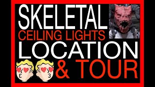 SKELETAL CEILING LIGHT LOCATION & TOUR FALLOUT 76 camp builds shelter WHY CAN'T i BUILD IT FO76
