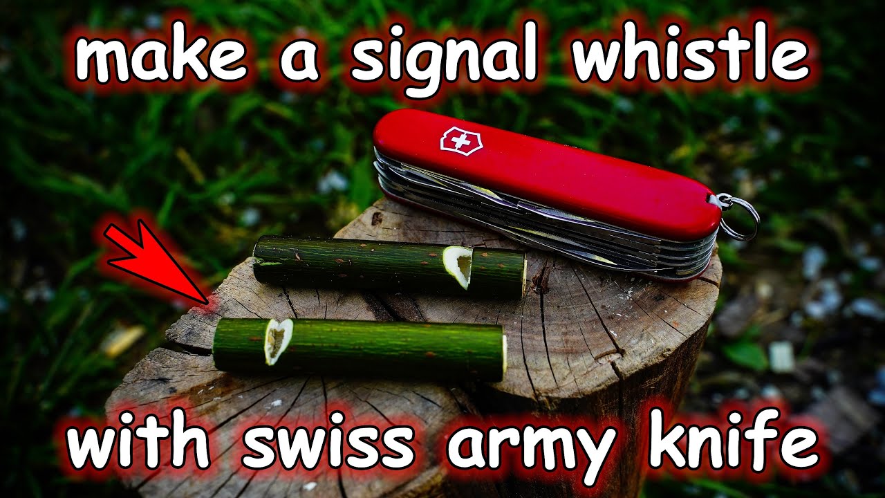 Making a Wooden signal whistle with a Swiss Army Knife