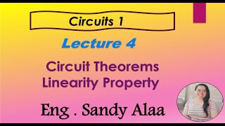Circuits 1 2024 Lecture 4 Circuit Theorems Linearity Property