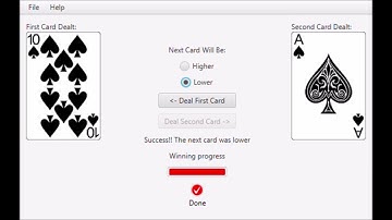 Java High Low Card Game