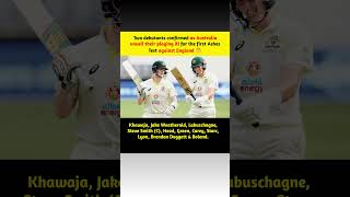 Ashes 2025 Australia Confirm Two Debutants In First Test Lineup