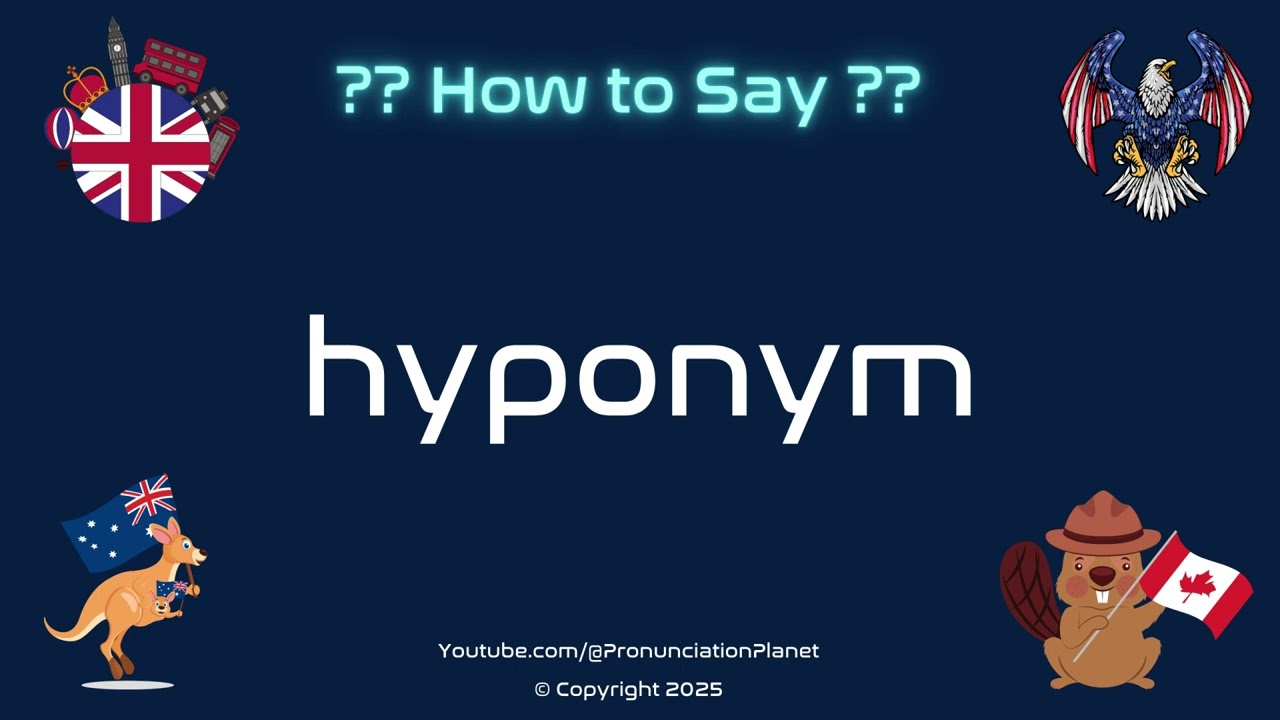 📚🔤 How to Pronounce hyponym? (CORRECTLY) | Pronunciation Planet