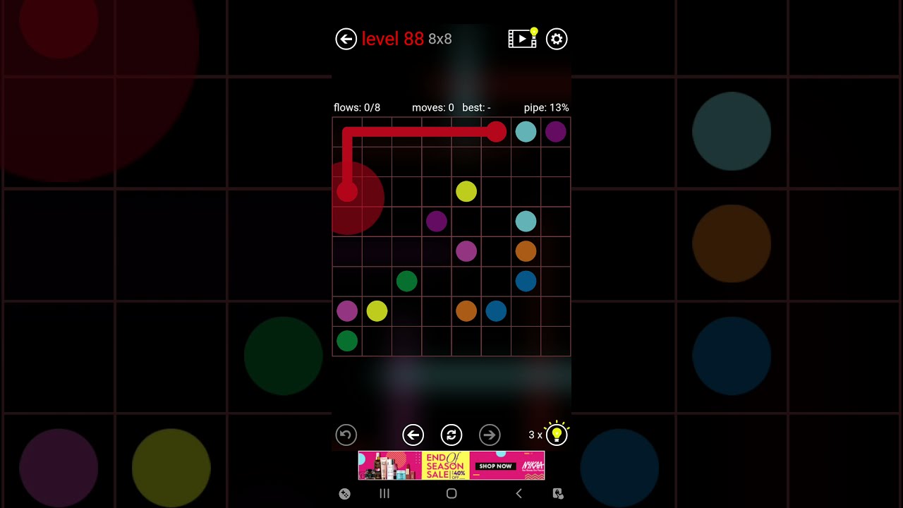 Flow Free 8x8 Level 88 