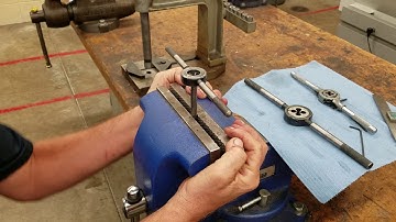 Hand threading with a die