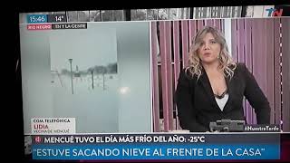 TN . Tuvo El Dia Mas Frio Del Año Rio Negro
