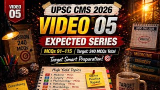 TARGET UPSC CMS 2026 RAPID REVISIONUPSC CMS 2026 🔥 Expected 240 MCQs Series | 35 MCQs | Video 5/10