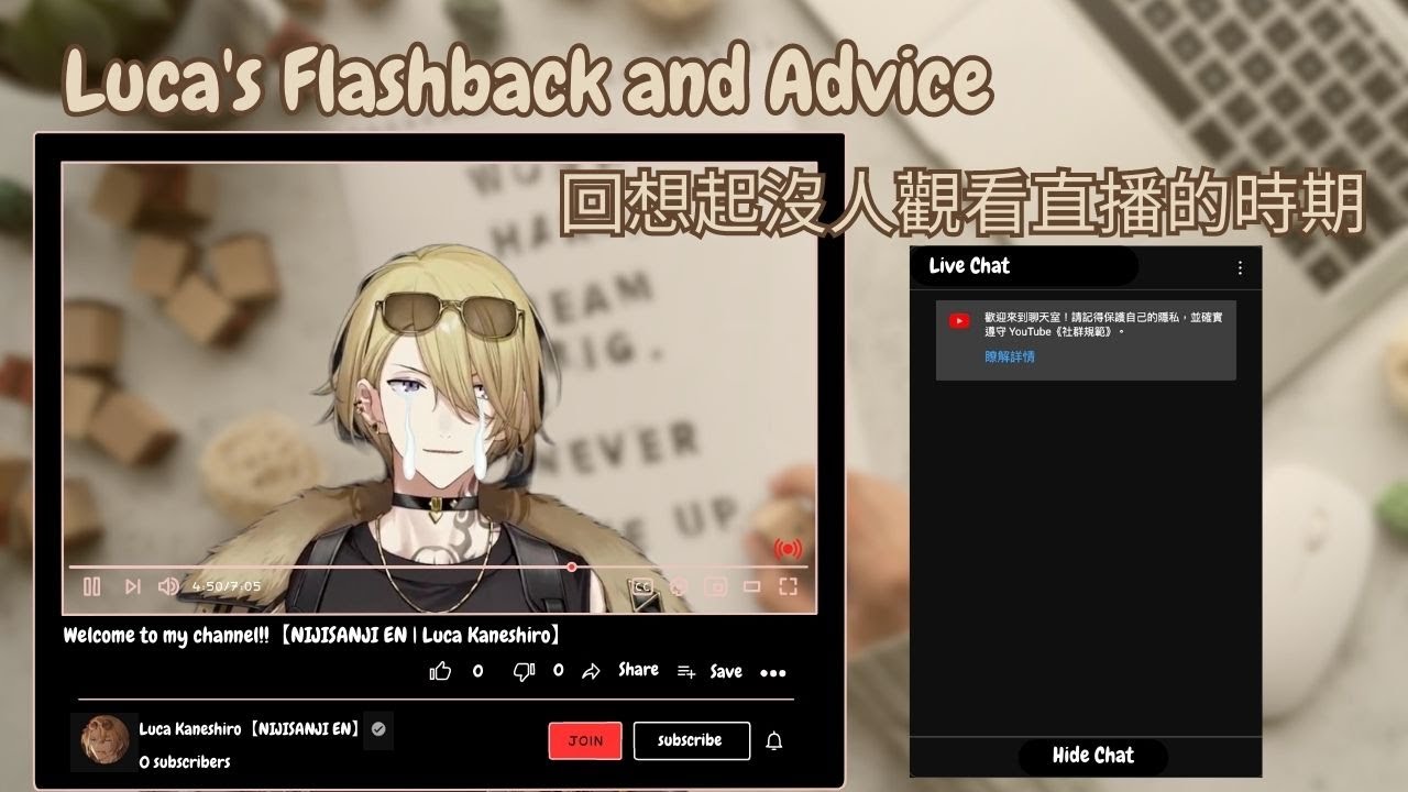 【彩虹社EN烤肉】 Luca 回憶起沒人觀看直播時期以及建議 😢【Luca Kaneshiro】【Vtuber精華中文翻譯】