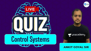 Live Quiz on Control Systems | GATE/ESE (EE,ECE) 2021 Exam | By Ankit Sir