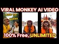 Viral MONKEY AI Vlogs VIDEO Kaise Banaye? How To Make AI Monkey Vlog Video Reels?